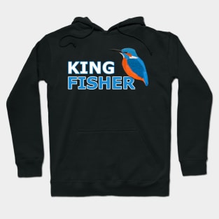 jz.birds Kingfisher BIrd Watching Birding Design Hoodie